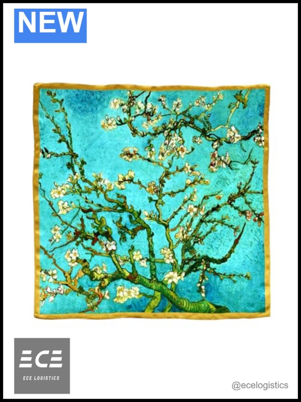 100% Mulberry Silk Scarf Women Square Long Shawl Wrap Bandana Art Gift